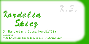 kordelia spicz business card